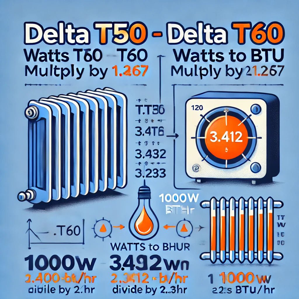 Delta T50-T60 Conversions | Watts - BTU Conversions - Tradeplumbing