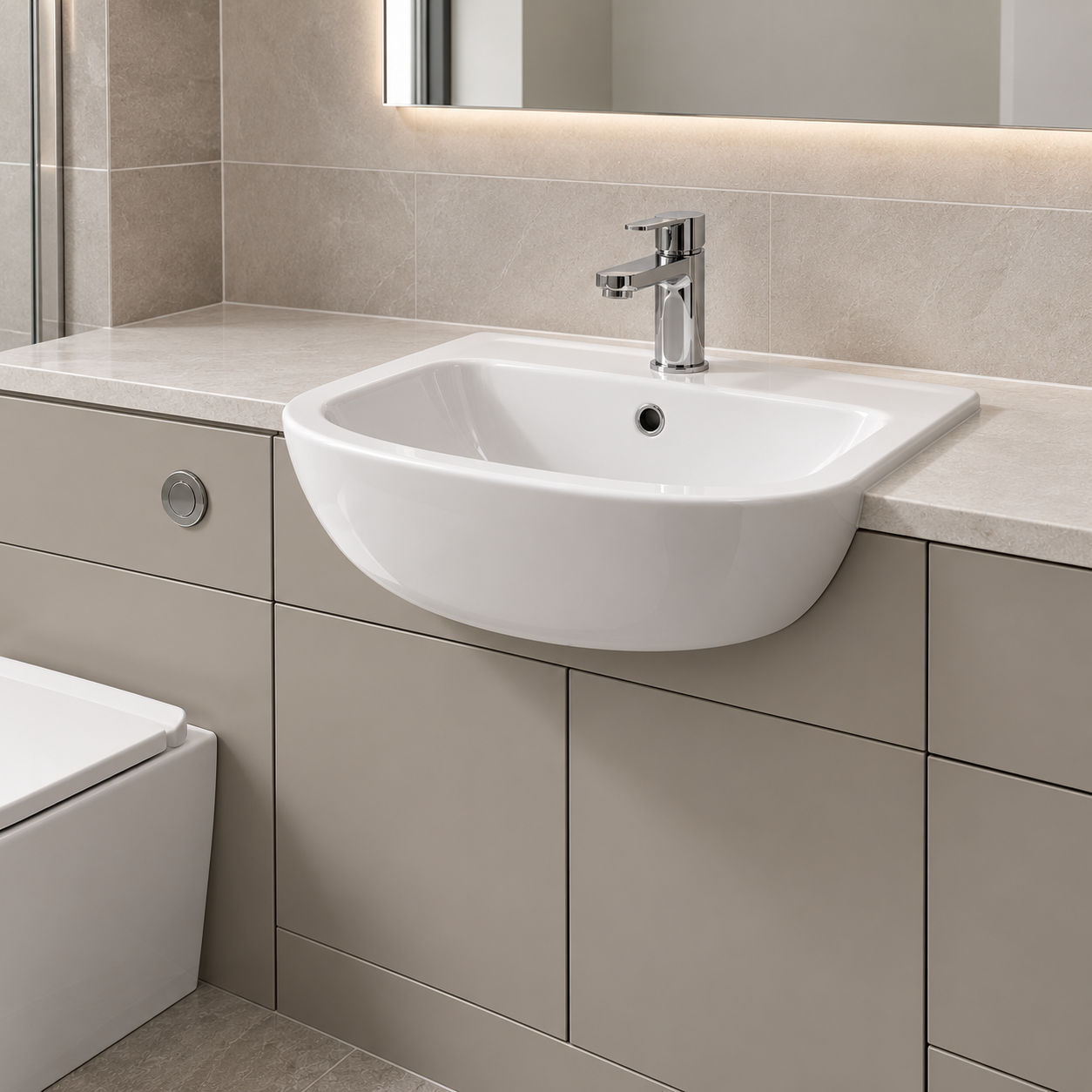 Semi-Recessed Basins