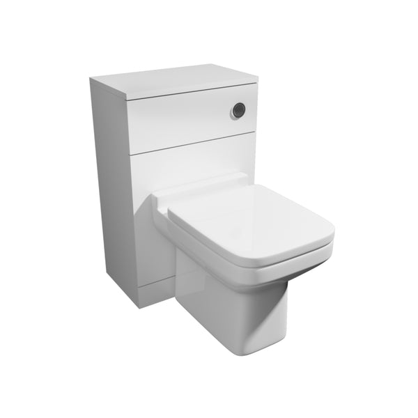 Kartell TRIM Floor Mounted 500mm WC Unit Set Includes Pan, Seat & Cistern, White