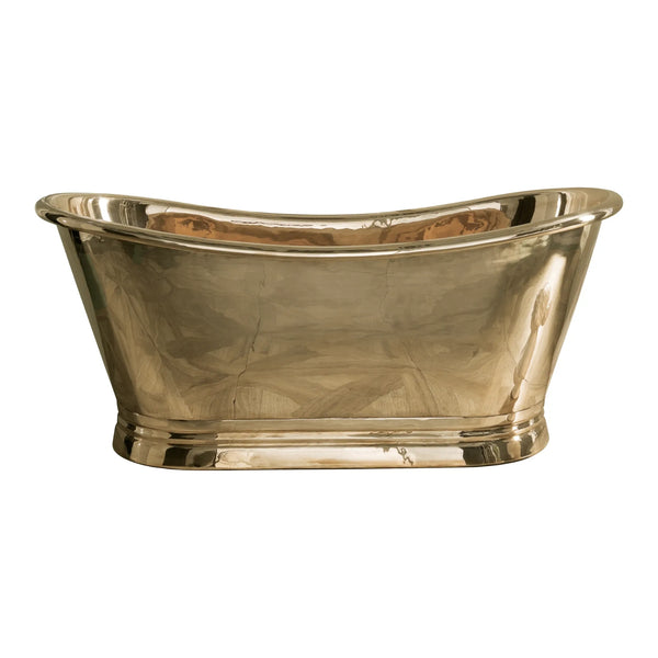 BC Designs Freestanding Traditional Boat Bath with Brass Inner 1700mm, Brass