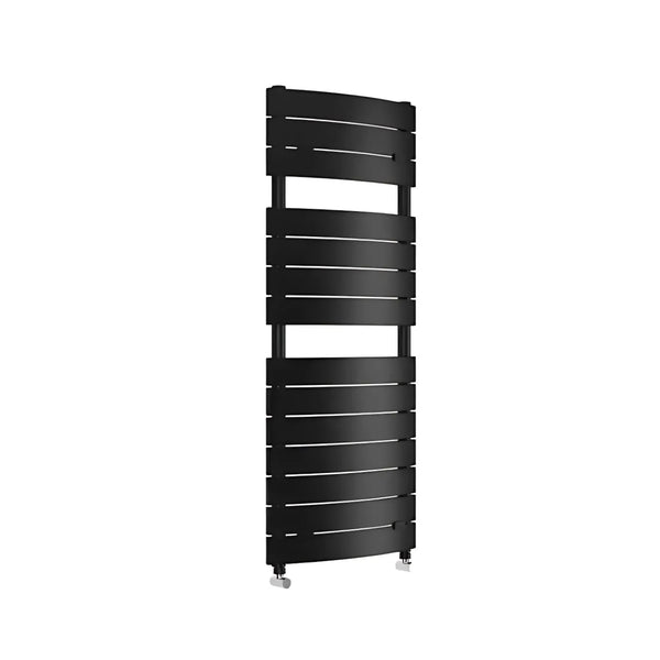 Lazzarini Venezia Anthracite Curved Carbon Steel Designer Heated Towel Rail - 1512mm H x 493mm W
