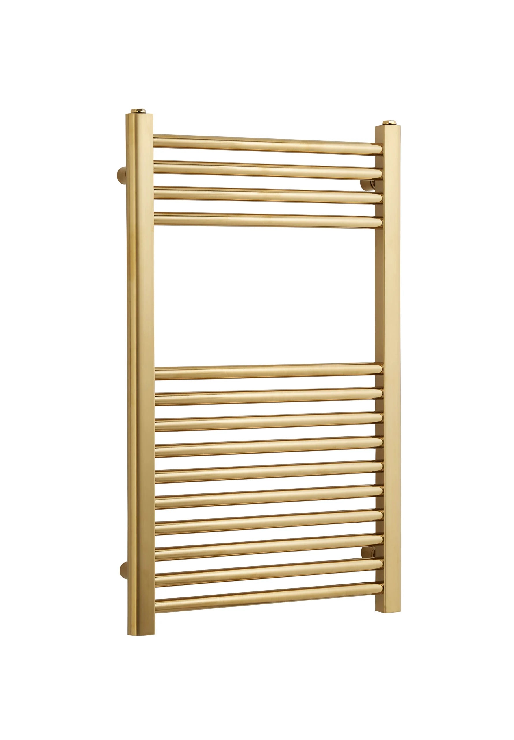 Kartell 22mm Straight Towel Rail 500mm x 800mm - Brushed Brass