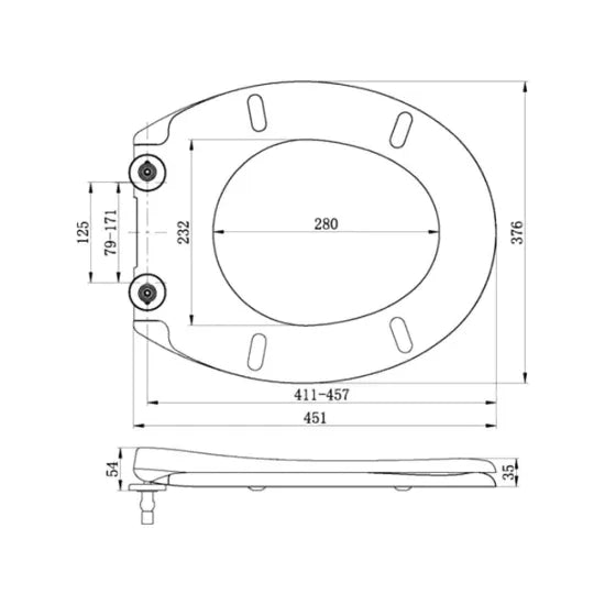 Arley Pro Pluto White Round Soft Close Toilet Seat With Quick Release Hinge