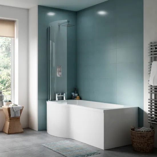 Arley Pro 1500mm B-Shape Acrylic Front Bath Panel – Gloss White