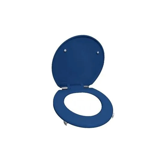 Arley Pro Comfort Soft Blue Round Soft Close Toilet Seat With Top Fix Hinge