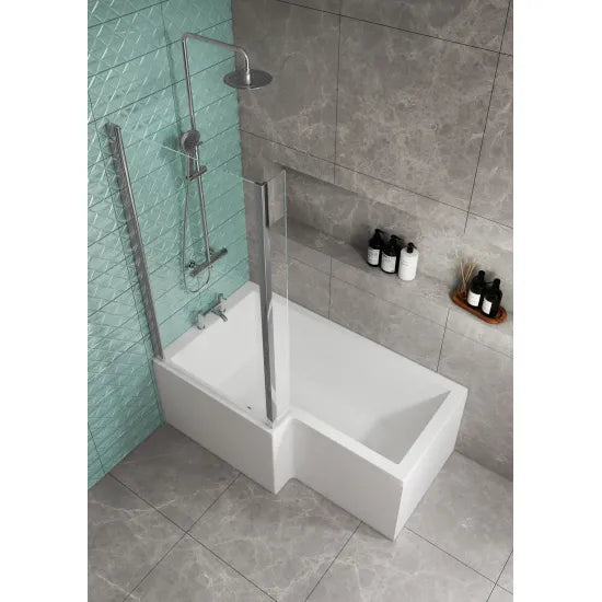 Arley Pro 1700mm L-Shaped Left-Hand Shower Bath & Side Panel