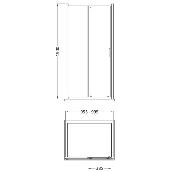 Arley Ralus 6 1000mm Brushed Brass Sliding Door