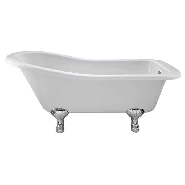 BC Designs Fordham Freestanding Bath With Feet Set 1 and Overflow - 1500mm L x 740mm W White