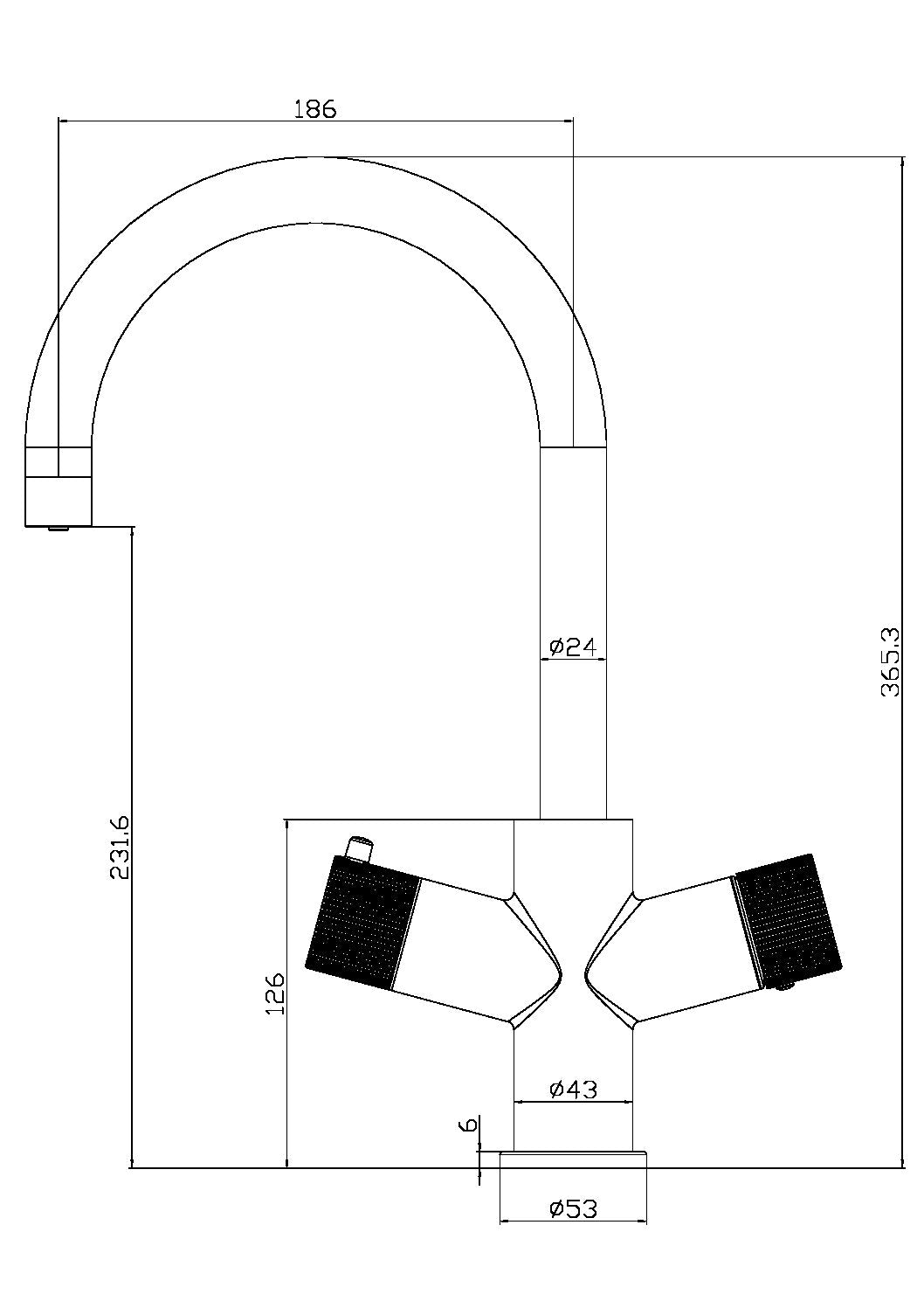 KoGE 3-in-1 Swan Spout Hot Water Tap | Brushed Brass