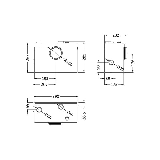 3 Inlet Macerator 600w Waste Pump System