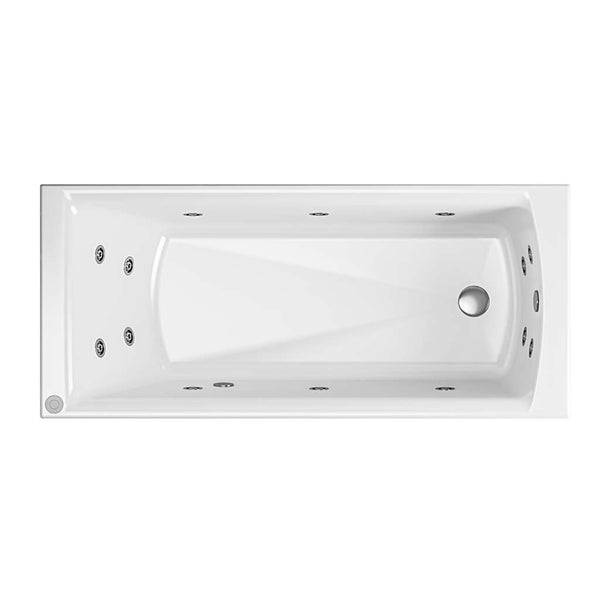 Eastbrook Beauforte Rockall Single Ended 14 Jet Whirlpool Bath, White