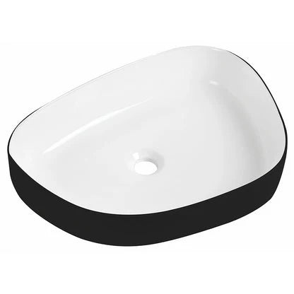 Tailored Bathrooms - Orca Pebble Countertop Basin - Black/White