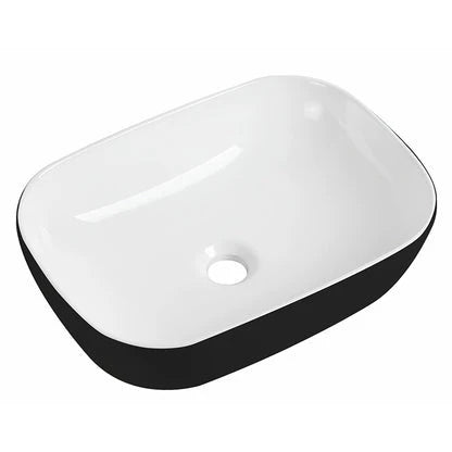 Tailored Bathrooms - Orca Curved Countertop Basin - Black/White