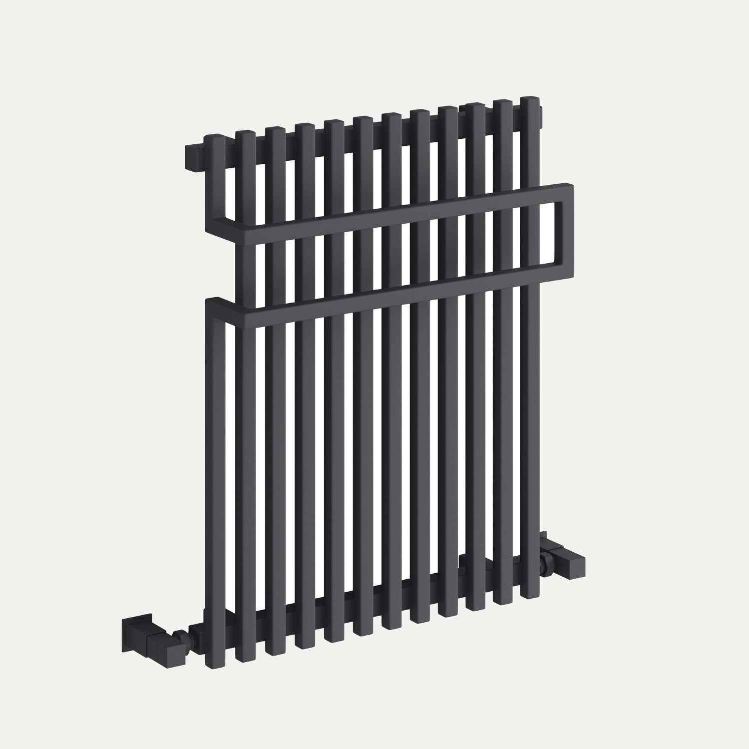 Reina Sori Mild Steel Anthracite Square Tubes Designer Heated Towel Rail Radiator