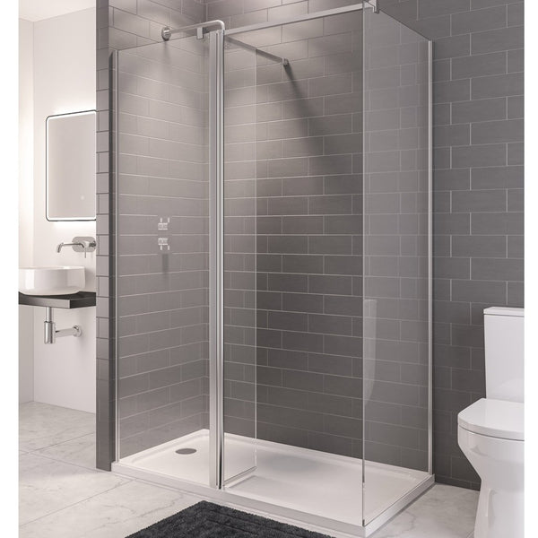 Eastbrook Vantage 2000 8mm Easy Clean Walk-In Panel, 2000mm x 1600mm - Chrome