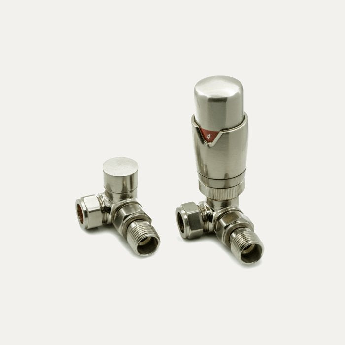 Reina Modal Trv Corner Steel Radiator & Towel Rail Valve Chrome Brushed