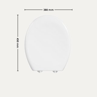 Base Comite Soft Close T - Seat with Quick - Release - White