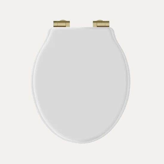 Victrion White Gloss Toilet Seat - Soft Close