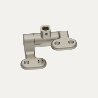 Burlington Guild Seat Hinges with top fixing - Brushed Nickel