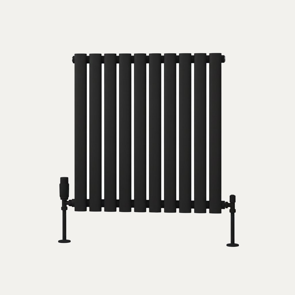 High-quality black horizontal radiator