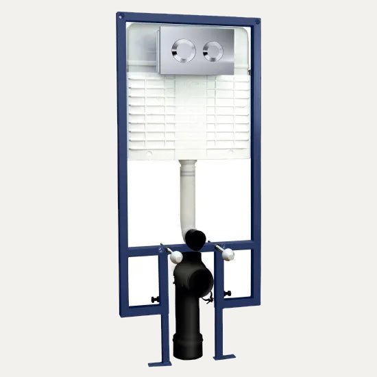 Hudson Reed Round Chrome Wall Hung Concealed Cistern