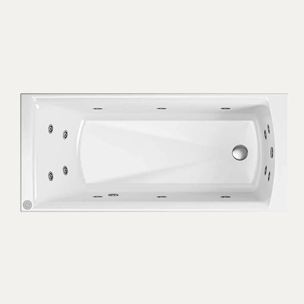 Eastbrook Beauforte Rockall Single Ended 14 Jet Whirlpool Bath, White