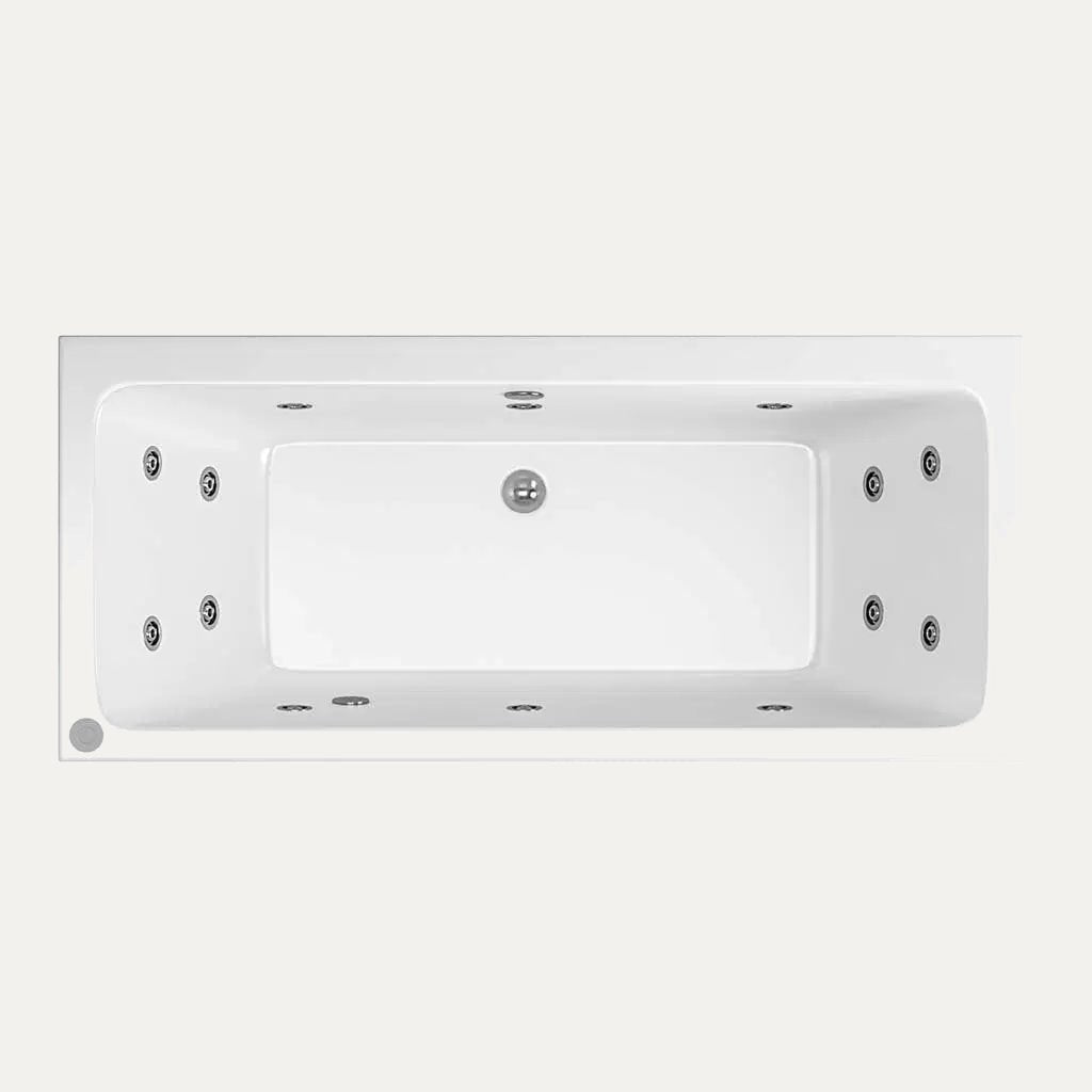 Eastbrook Beauforte Portland 1700mm x 750mm x 440mm 14 Jet Whirlpool Bath, White