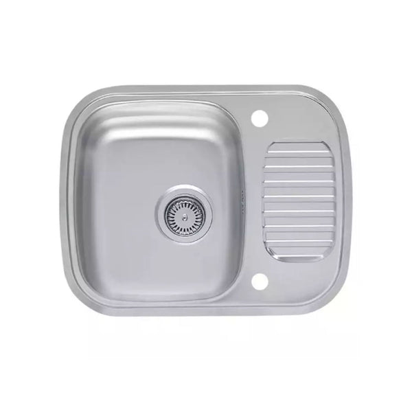 Reginox RL 226 S 2TH Single Bowl Kitchen Sink With Half Drainer Stainless Steel 0.6 Gauge