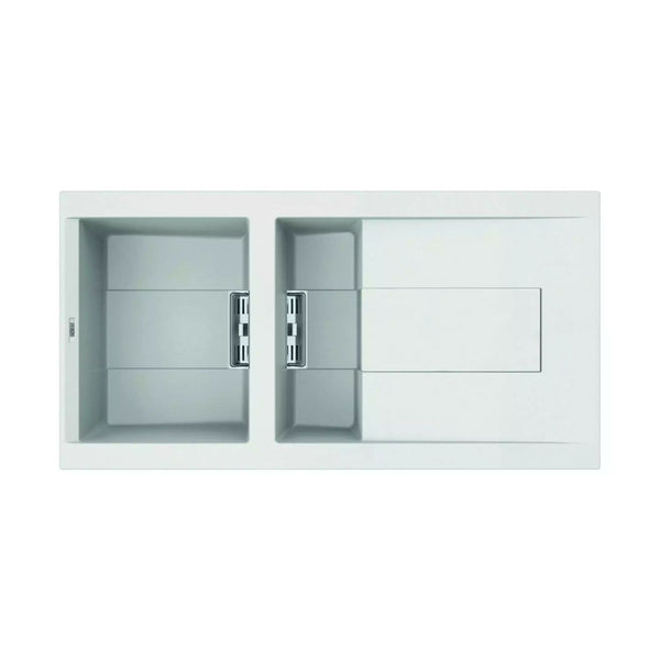 Reginox SMART 475 W Elleci Granite 1.5 Bowl Kitchen Sink Granite MTEK GTEK Finish Sink