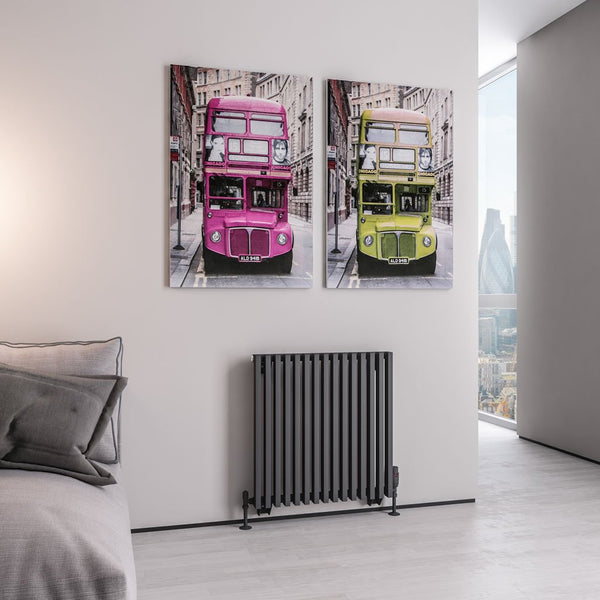 Eastbrook Rowsham Matt Anthracite Steel Horizontal Designer Radiators