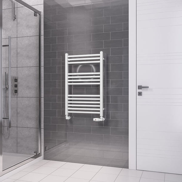 Eastbrook Tuscan Square White Steel Multirail Heated Towel Rails
