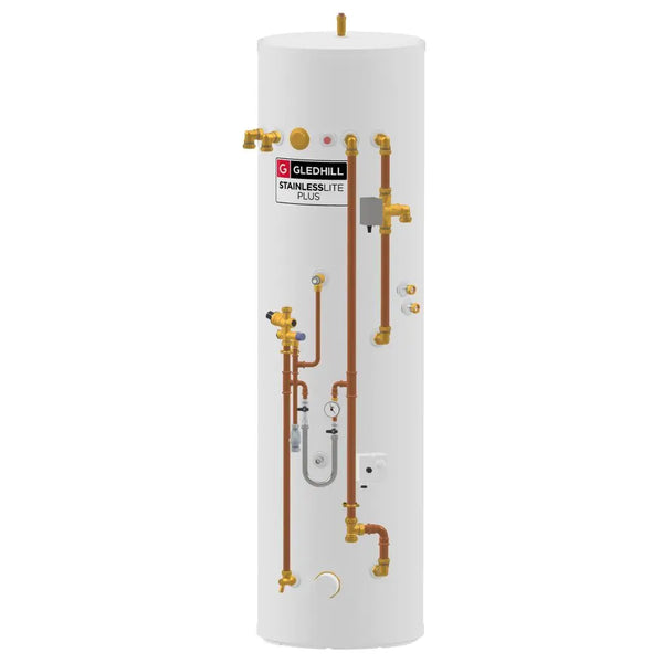 Gledhill StainlessLite Plus HP Duo 300L Pre-Plumbed Heat Pump Cylinder c/w Buffer