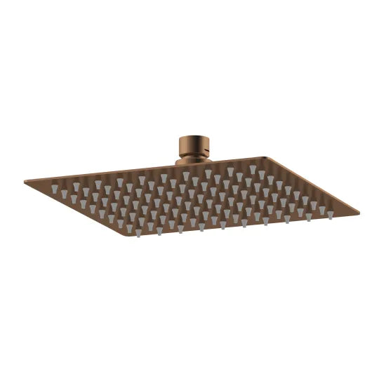 Nuie  200mm Square Brushed Bronze Fixed Shower Head