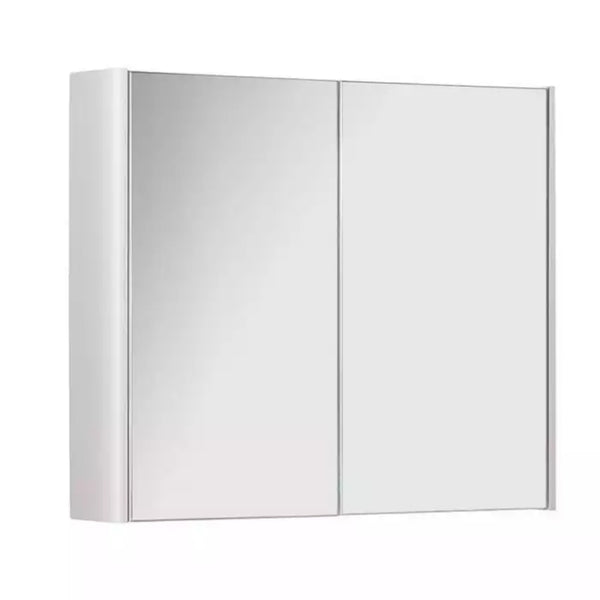 Kartell Options 2 Door Mirror Cabinet 600mm x 800mm, White Gloss