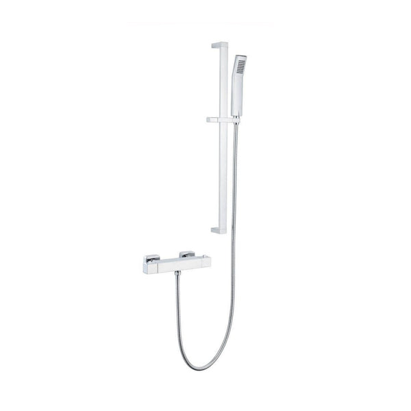 Kartell Pure Thermostatic Exposed Bar Shower with Adjustable Slide Rail Kit