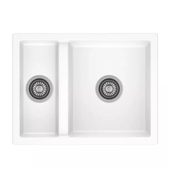 Reginox Toulon 1.5 Bowl Granite Without Drainer Kitchen Pure White Sink 460mm L x 550mm W