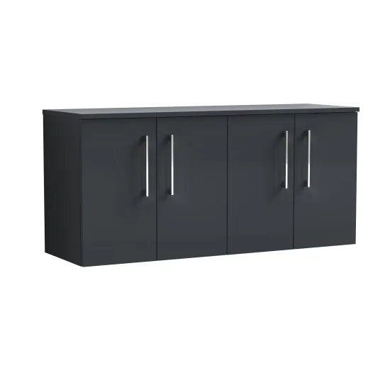 Arno 1200mm Soft Black 2 Door Wall-Hung Vanity Unit (view 5)