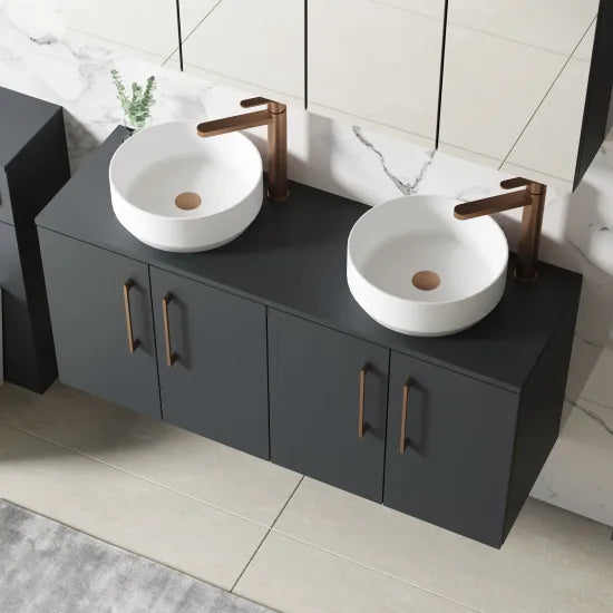 Arno 1200mm Soft Black 2 Door Wall-Hung Vanity Unit
