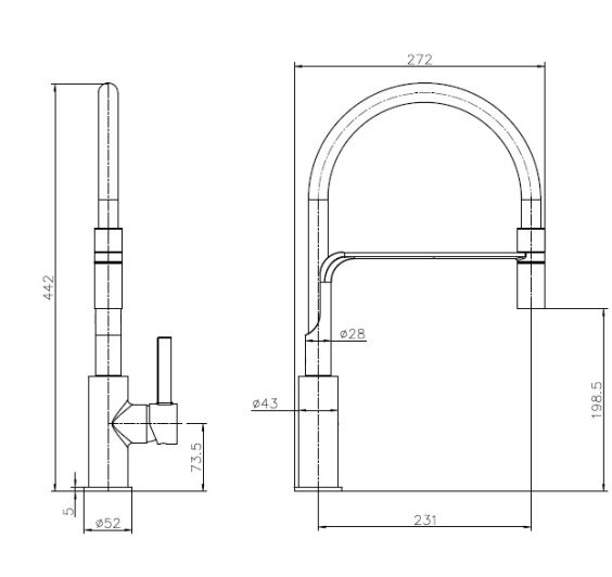 REGINOX AURORA CH II KITCHEN TAP