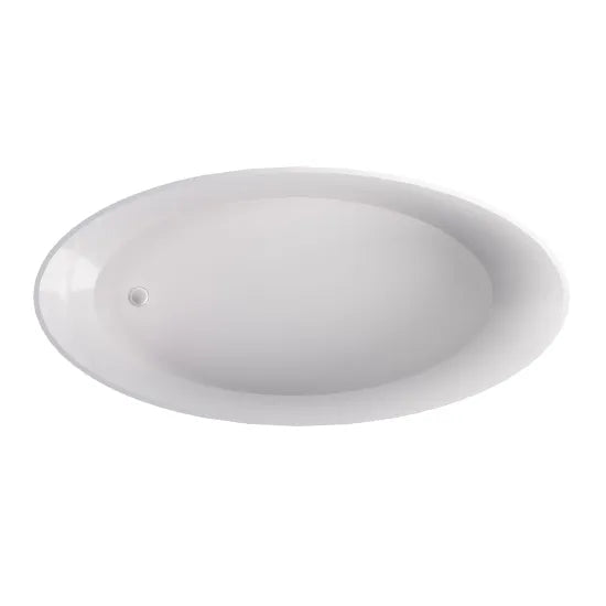 BC Designs Delicata Cian Solid Surface Freestanding Bath - 1520mm L x 715mm W