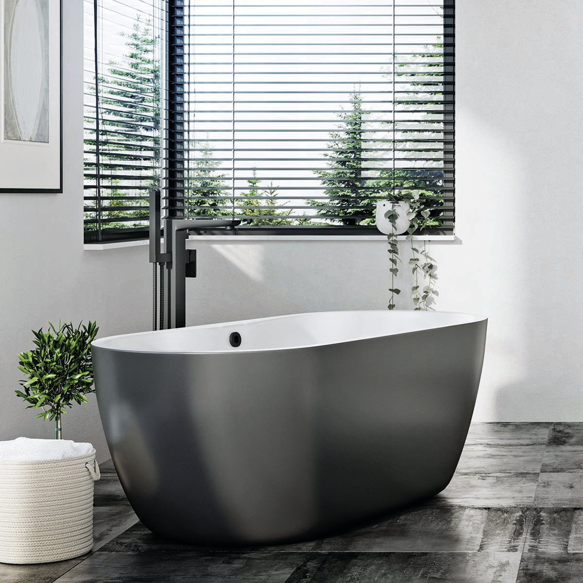 Scudo Black Bath Pop-Up Waste with Overflow