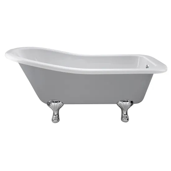 Bayswater Pembridge 1500mm Painted Plummett Grey Freestanding Slipper Bath