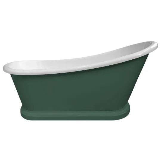 Bayswater - Painted Hunter Green Slipper Boat Bath