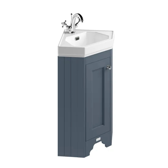 Bayswater - Corner Floorstanding Vanity Unit - Stiffkey Blue
