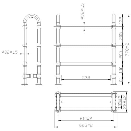 Bayswater Benjamin Towel Rail