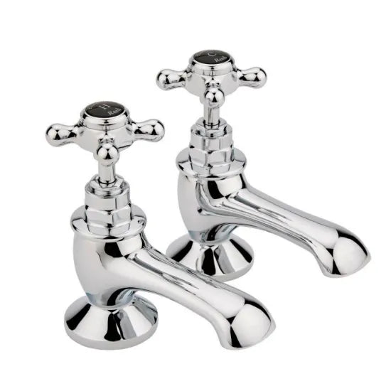 Hudson Reed Black Topaz With Crosshead Handle Bath Taps