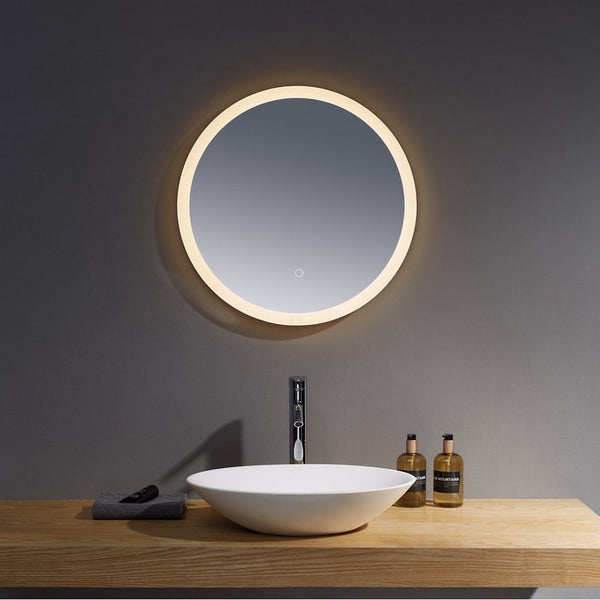 Kartell Guadiana 600mm Round Illuminated LED Mirror, Clear Glass