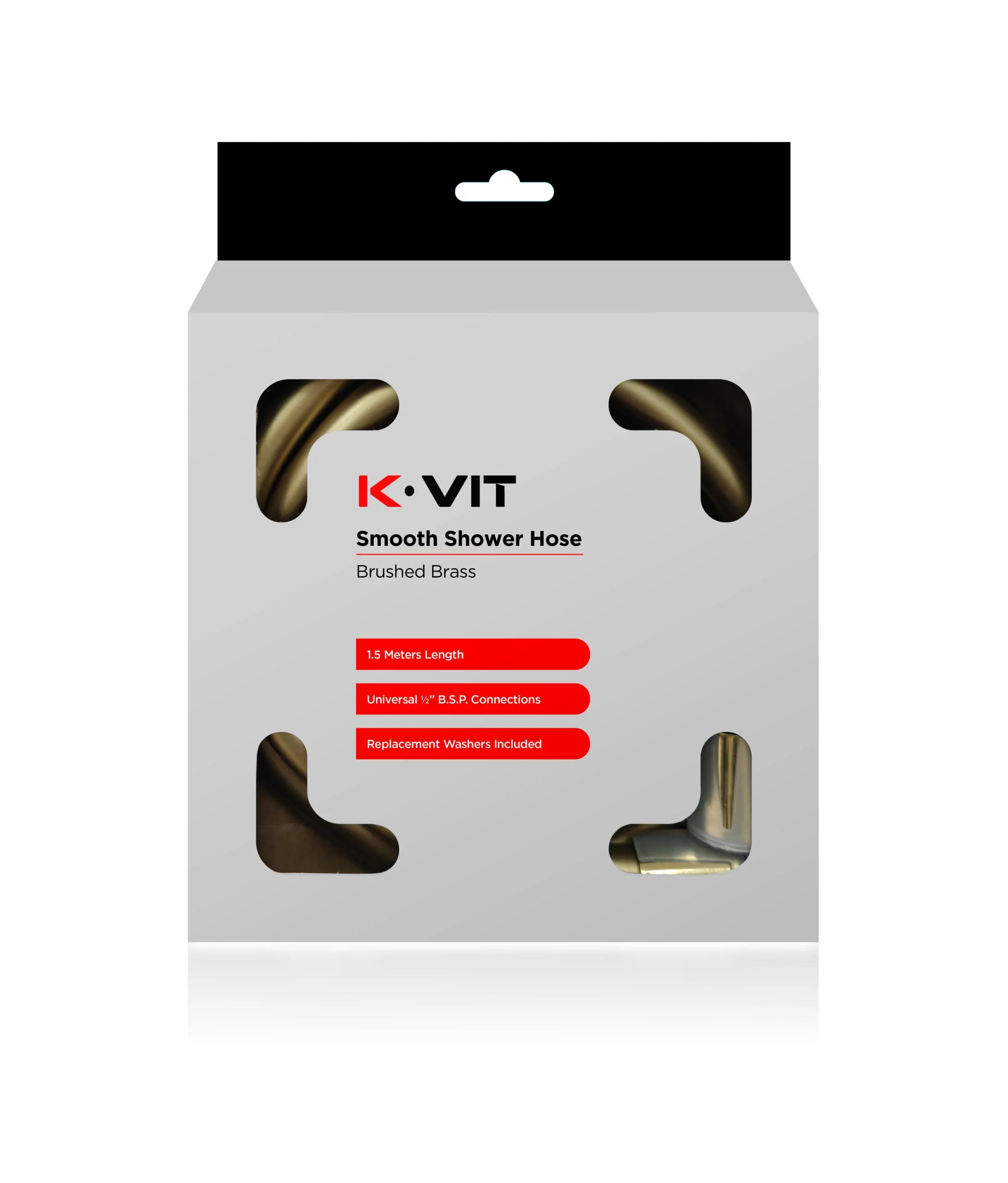 Kartell 1.5m Smooth Shower Hose Brushed Brass (SHO172BB)