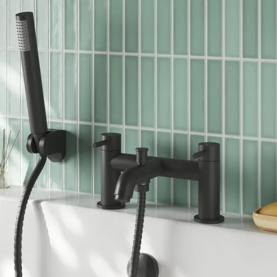 Nuie Cartegena Matt Black Bath Shower Mixer