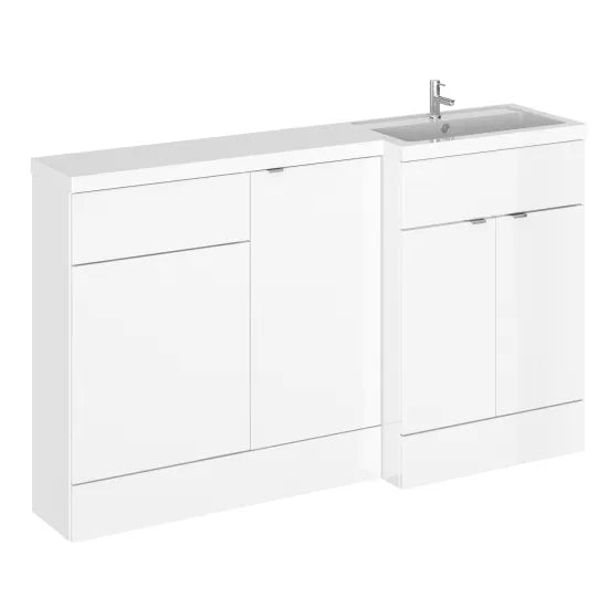 Hudson Reed - Fusion 1500mm Floor Standing 2 Door Right Hand Vanity Basin & Toilet Combination Unit